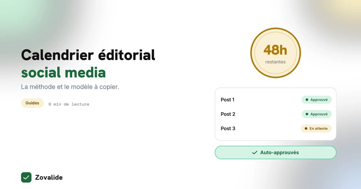 Calendrier éditorial social media : la méthode et le modèle à copier