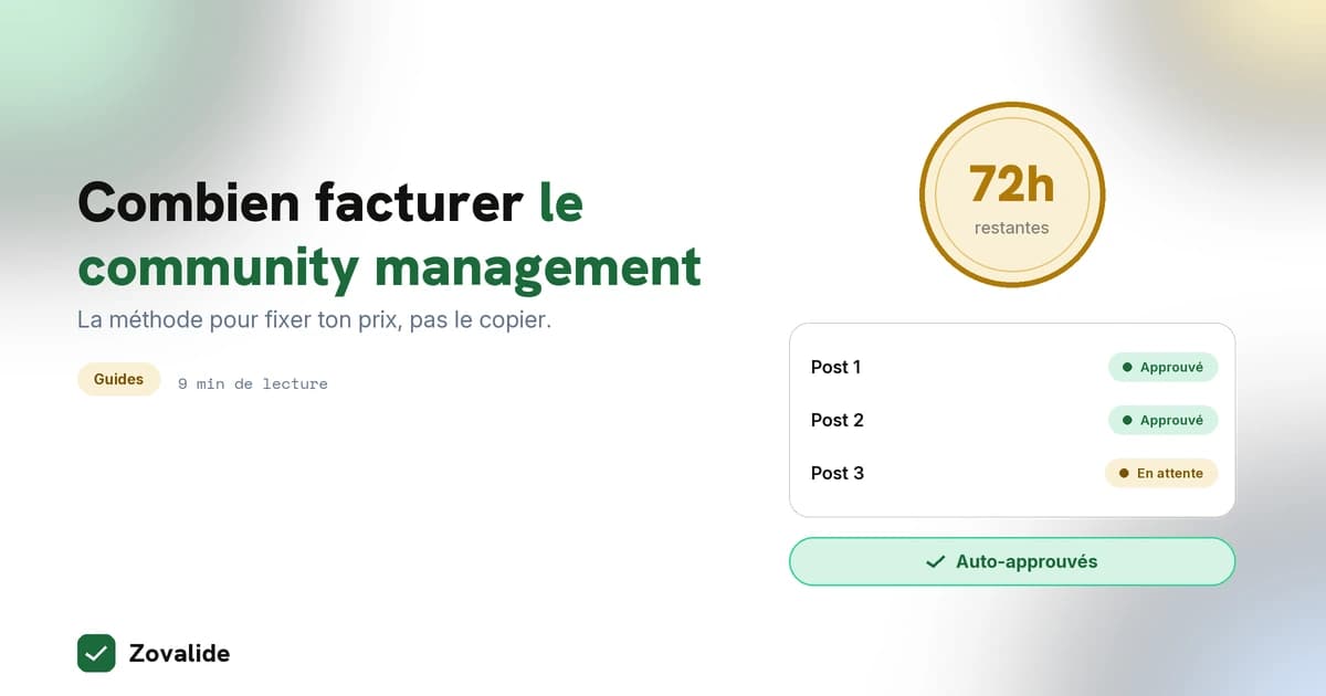 Combien facturer le community management en freelance : la méthode pour fixer ton prix