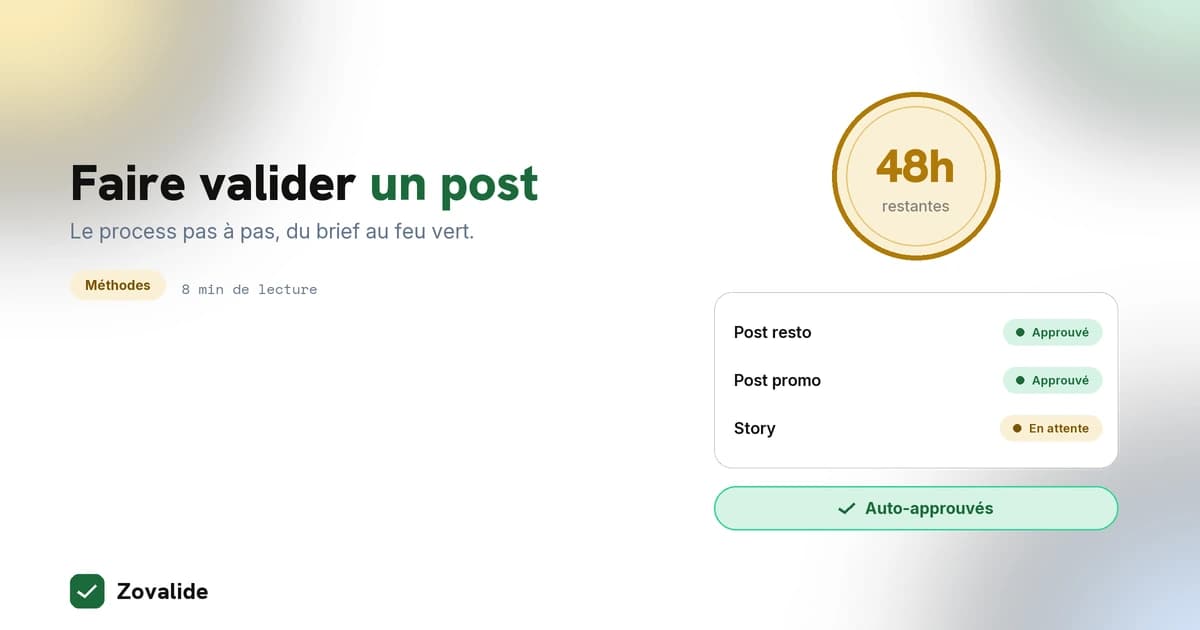 Comment faire valider un post par un client, le process pas à pas