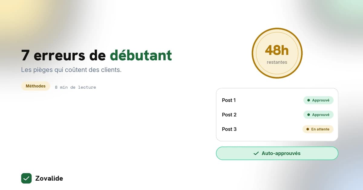 Community manager freelance : les 7 erreurs de débutant qui coûtent des clients