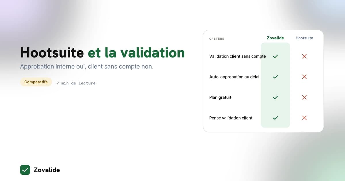 Hootsuite permet-il la validation client ? Réponse nette en 2026