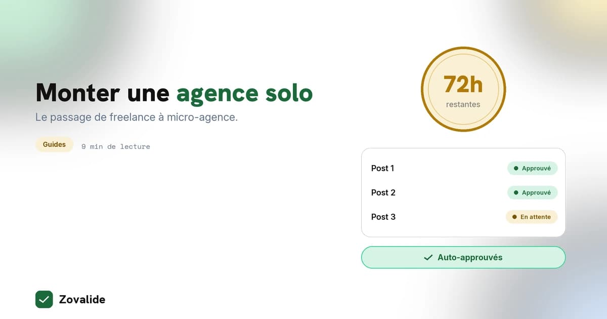 Monter une agence social media solo : le passage de freelance à micro-agence